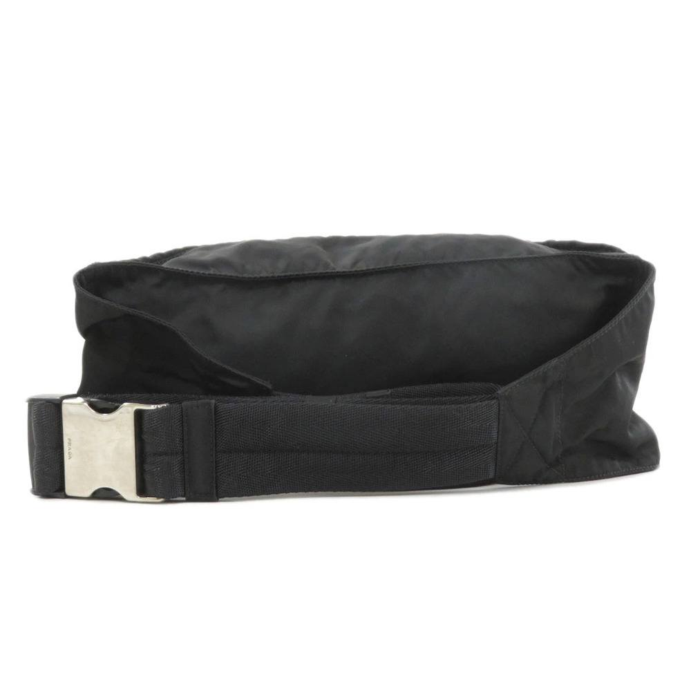 Prada waist Body Bag hip plate Bum Black logo bag